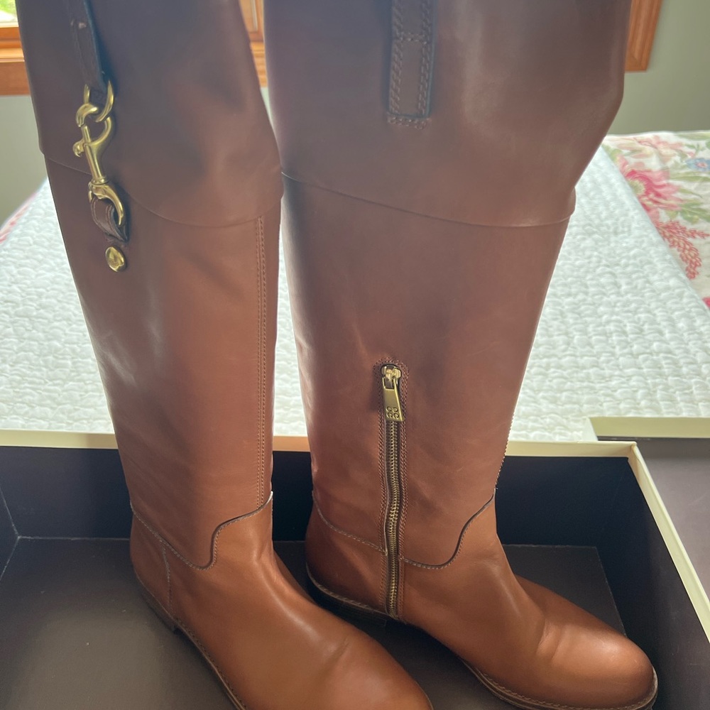 Coach Knee High Leather Boots - size 7